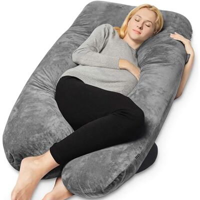 EarKings Oreiller de Grossesse Oreiller dormeur latéral 140 x 80 cm en Forme de U avec Housse Amovible Body Pillow Gris foncé EarKings Oreiller de Grossesse Oreiller dormeur latéral 140 x 80 cm en Forme de U avec Housse Amovible Body Pillow Gris foncé