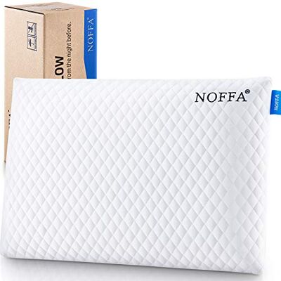 NOFFA Oreiller Plat pour Adulte/Enfant, Oreiller Ventre Couchage Bas Memoire Forme, Coussin Plat Mince 40x60x6cm NOFFA Oreiller Plat pour Adulte/Enfant, Oreiller Ventre Couchage Bas Memoire Forme, Coussin Plat Mince 40x60x6cm