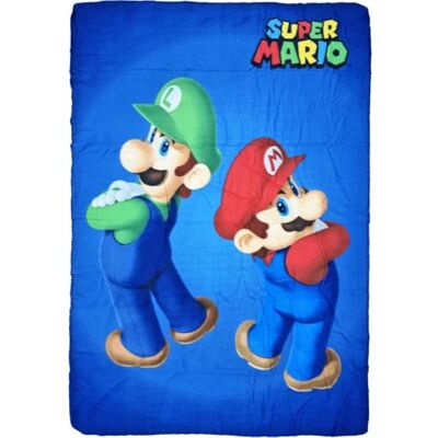 CARTOON Plaid Super Mario et Luigi pour enfants Couverture 100 % polyester 100 x 140 cm CARTOON Plaid Super Mario et Luigi pour enfants Couverture 100 % polyester 100 x 140 cm