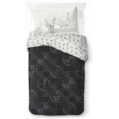 Jay Franco Kids Marvel Spider-Man Parure de lit super douce avec taie d'oreiller Housse de couette non incluse Noir 2 pièces Lit simple Jay Franco Kids Marvel Spider-Man Parure de lit super douce avec taie d'oreiller Housse de couette non incluse Noir 2 pièces Lit simple