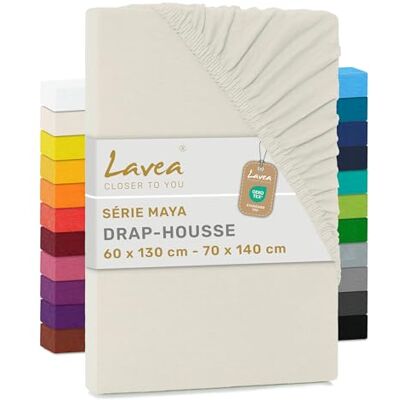 Lavea ® Drap-Housse 60/70x135 cm – Blanc Crème 100% Coton – Maya Drap Housse Doux et Respirant – Élastique Tout Autour – Matelas Jusqu’à 12 cm – OEKO-TEX® Lavea ® Drap-Housse 60/70x135 cm – Blanc Crème 100% Coton – Maya Drap Housse Doux et Respirant – Élastique Tout Autour – Matelas Jusqu’à 12 cm – OEKO-TEX®