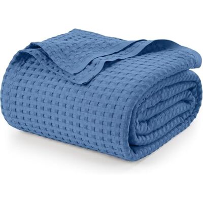 Utopia Bedding Couverture gaufrée en coton 300 g/m² [Wigwood -228 x 182 cm, couette douce, légère et respirante pour toutes les saisons Utopia Bedding Couverture gaufrée en coton 300 g/m² [Wigwood -228 x 182 cm, couette douce, légère et respirante pour toutes les saisons