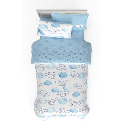 Franco Parure de lit 5 pièces en microfibre pour lit simple – Cinnamoroll Franco Parure de lit 5 pièces en microfibre pour lit simple – Cinnamoroll