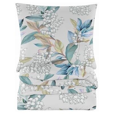 Cotton Market Parure de lit 3 pièces en microfibre de coton Housse de couette 220 x 200 cm et 2 taies d'oreiller 70 x 80 cm AVA Cotton Market Parure de lit 3 pièces en microfibre de coton Housse de couette 220 x 200 cm et 2 taies d'oreiller 70 x 80 cm AVA