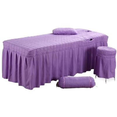 LUYSGBXR Coussin de lit de massage Salon de beauté Drap de lit 5 pièces Jupe de lit courte de beauté Couvre-lit avec trou Massage du corps Couette (lilas, 190 cm x 80 cm) LUYSGBXR Coussin de lit de massage Salon de beauté Drap de lit 5 pièces Jupe de lit courte de beauté Couvre-lit avec trou Massage du corps Couette (lilas, 190 cm x 80 cm)