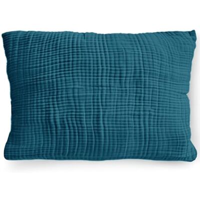 PinkZebra Housse de coussin en mousseline bio 40 x 60 cm double gaze pour enfants et adultes, certifiée ÖkoTex, taie d'oreiller douce, certification GOTS, océan 2 PinkZebra Housse de coussin en mousseline bio 40 x 60 cm double gaze pour enfants et adultes, certifiée ÖkoTex, taie d'oreiller douce, certification GOTS, océan 2