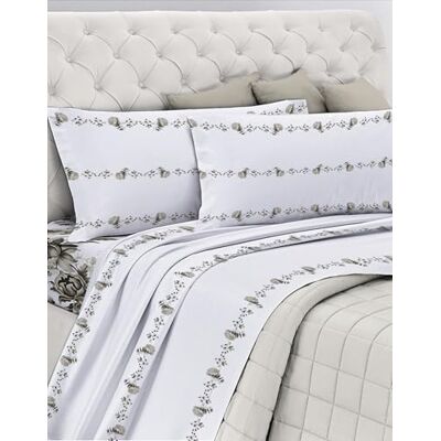 GEMITEX Parure de lit en coton, 100% coton, respirant, sans substances nocives, qualité certifiée standard 100 par OEKO-TEX Confiance au textile, pour lit double, G20/gris, conçue en Italie GEMITEX Parure de lit en coton, 100% coton, respirant, sans substances nocives, qualité certifiée standard 100 par OEKO-TEX Confiance au textile, pour lit double, G20/gris, conçue en Italie