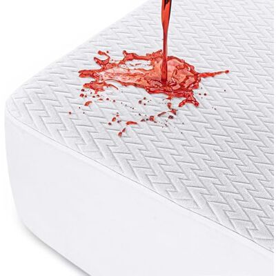 Utopia Bedding Protège-Matelas Imperméable (150 x 200 x 30 cm) Tissu 3D Air Soft Haut de Gamme à Motif Zigzag, Housse de Matelas Respirante, Style ajusté avec Poches Profondes Extensibles Utopia Bedding Protège-Matelas Imperméable (150 x 200 x 30 cm) Tissu 3D Air Soft Haut de Gamme à Motif Zigzag, Housse de Matelas Respirante, Style ajusté avec Poches Profondes Extensibles