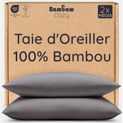 Bambaw Taie Oreiller 40x80 Gris Foncé Lot de 2 Tissu Bambou Anti Acariens Literie Taie pour Oreiller Doux Drap Refroidissant Housse Oreiller Long Taie Doreiller Bambaw Taie Oreiller 40x80 Gris Foncé Lot de 2 Tissu Bambou Anti Acariens Literie Taie pour Oreiller Doux Drap Refroidissant Housse Oreiller Long Taie Doreiller