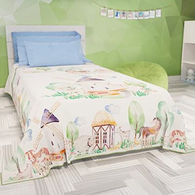 PETTI Artigiani Italiani Couvre-lit une place et demie printemps été, couverture légère 1 place et demie, drap de lit, 100% fabriqué en Italie PETTI Artigiani Italiani Couvre-lit une place et demie printemps été, couverture légère 1 place et demie, drap de lit, 100% fabriqué en Italie