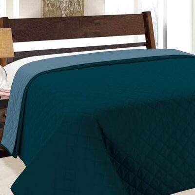 Euromat Couvre-lit matelassé (sans taie d'oreiller) Dimensions : 220 x 240 cm (turquoise foncé, bleu, Vigo 010) Euromat Couvre-lit matelassé (sans taie d'oreiller) Dimensions : 220 x 240 cm (turquoise foncé, bleu, Vigo 010)