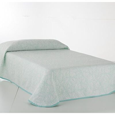 VIALMAN Couvre-lit Bouti léger Sofia 18 pour lit double 180 cm et 200 cm Housse de couette 270 x 270 cm Vert VIALMAN Couvre-lit Bouti léger Sofia 18 pour lit double 180 cm et 200 cm Housse de couette 270 x 270 cm Vert