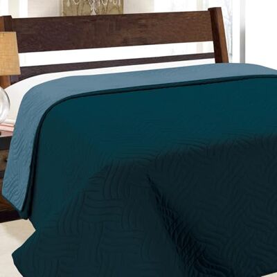 Euromat Couvre-lit matelassé (sans taie d'oreiller) Dimensions : 220 x 240 cm (turquoise foncé, bleu, Vogo 011) Euromat Couvre-lit matelassé (sans taie d'oreiller) Dimensions : 220 x 240 cm (turquoise foncé, bleu, Vogo 011)
