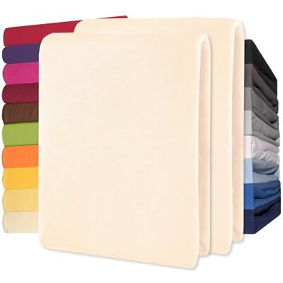 CelinaTex Lucina Drap-Housse Coton 2er-Set 140x200-160x200 cm Naturel CelinaTex Lucina Drap-Housse Coton 2er-Set 140x200-160x200 cm Naturel