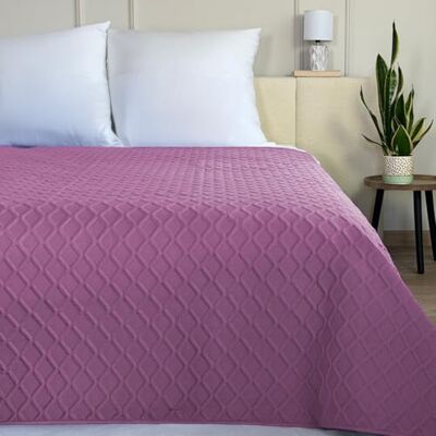 Euromat Couvre-lit matelassé (sans taie d'oreiller) Dimensions : 220 x 240 cm Violet Parla 3D Euromat Couvre-lit matelassé (sans taie d'oreiller) Dimensions : 220 x 240 cm Violet Parla 3D