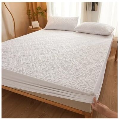 LSNNMU Protège-matelas imperméable réglable avec housse de matelas élastique (taie d'oreiller non incluse) (blanc, 140 x 200 x 28 cm) LSNNMU Protège-matelas imperméable réglable avec housse de matelas élastique (taie d'oreiller non incluse) (blanc, 140 x 200 x 28 cm)