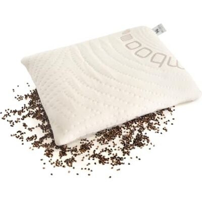 NATURECA Coussin orthopédique en sarrasin Pour douleurs cervicales, dormeurs sur le côté Avec taies d'oreiller en bambou Coquilles de sarrasin 30 x 40 cm NATURECA Coussin orthopédique en sarrasin Pour douleurs cervicales, dormeurs sur le côté Avec taies d'oreiller en bambou Coquilles de sarrasin 30 x 40 cm