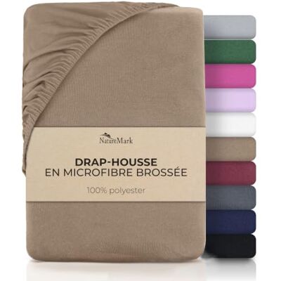 NatureMark Drap-housse en microfibre Doux, respirant et facile d'entretien Doux pour la peau, séchage rapide et indéformable 90 x 200 cm, sable/beige NatureMark Drap-housse en microfibre Doux, respirant et facile d'entretien Doux pour la peau, séchage rapide et indéformable 90 x 200 cm, sable/beige