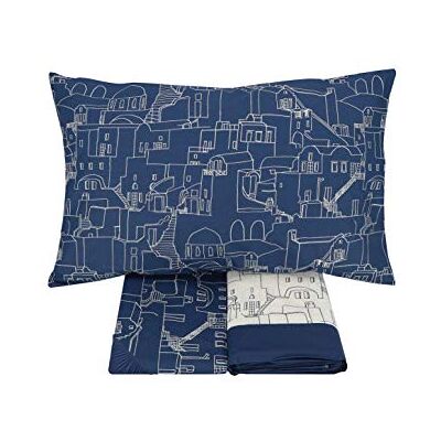 Gabel Parure de lit, bleu iOS, pour lit double Gabel Parure de lit, bleu iOS, pour lit double