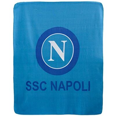 SSC NAPOLI Couverture plaid en polaire officielle d'hiver simple 130 x 160 cm Q199 SSC NAPOLI Couverture plaid en polaire officielle d'hiver simple 130 x 160 cm Q199