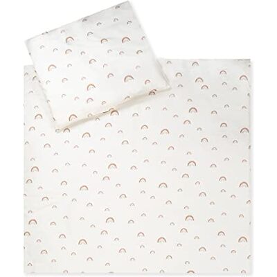 Julius Zöllner Parure de lit pour bébé 100% coton organique, standard 100 par Oeko-Tex, fabriquée en Allemagne, taille 80 x 80 + 35 x 40 cm, arc-en-ciel Julius Zöllner Parure de lit pour bébé 100% coton organique, standard 100 par Oeko-Tex, fabriquée en Allemagne, taille 80 x 80 + 35 x 40 cm, arc-en-ciel