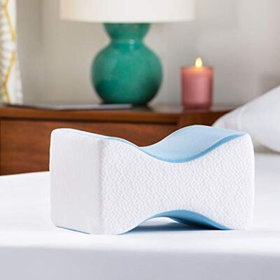 Linenspa Coussin pour genoux ergonomique – Coussin Jambes en mousse à mémoire de forme et gel pour dormeurs sur le côté Linenspa Coussin pour genoux ergonomique – Coussin Jambes en mousse à mémoire de forme et gel pour dormeurs sur le côté