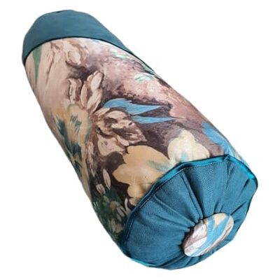 DekorRacje Oreiller Deux Tissu Coussin Rouleau Décoratif Motif Bleu et Floral 40cm Rouleau cylindrique Décoratif Imprimé Floral, Accents Bleus DekorRacje Oreiller Deux Tissu Coussin Rouleau Décoratif Motif Bleu et Floral 40cm Rouleau cylindrique Décoratif Imprimé Floral, Accents Bleus