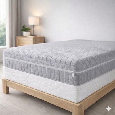 Degrees home Teide Housse de matelas 105 cm, lavable avec fermeture éclair, anti-acariens, respirante et réglable, pour lit de 105 cm, gris Degrees home Teide Housse de matelas 105 cm, lavable avec fermeture éclair, anti-acariens, respirante et réglable, pour lit de 105 cm, gris