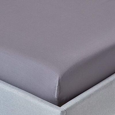 HOMESCAPES Drap-Housse Gris foncé 100% Coton Égyptien 200 Fils 180 x 200 cm HOMESCAPES Drap-Housse Gris foncé 100% Coton Égyptien 200 Fils 180 x 200 cm