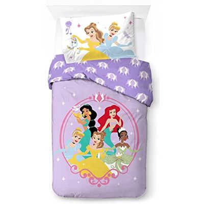 Jay Franco Disney Princesses Heart of Gold Parure de lit pour enfant 100 % coton 135 x 200 cm pour lit simple – Housse de couette + taie d'oreiller 50 x 70 cm Jay Franco Disney Princesses Heart of Gold Parure de lit pour enfant 100 % coton 135 x 200 cm pour lit simple – Housse de couette + taie d'oreiller 50 x 70 cm