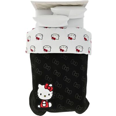 Franco Hello Kitty Bedding Couette réversible en microfibre super douce pour lit jumeau (produit sous licence officielle) Franco Hello Kitty Bedding Couette réversible en microfibre super douce pour lit jumeau (produit sous licence officielle)