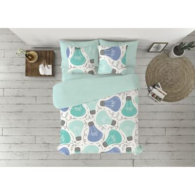 Pierre Cardin Ideas Parure de lit 3 pièces Multicolore Bleu marine Lit de 90 cm Pierre Cardin Ideas Parure de lit 3 pièces Multicolore Bleu marine Lit de 90 cm