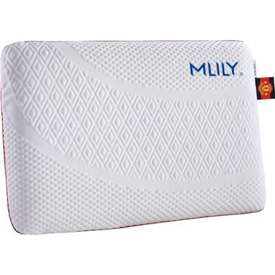 MLILY Coussin de nuque Air Memory en mousse à mémoire de forme 60 × 40 × 12 cm Coussin orthopédique avec housse lavable MLILY Coussin de nuque Air Memory en mousse à mémoire de forme 60 × 40 × 12 cm Coussin orthopédique avec housse lavable