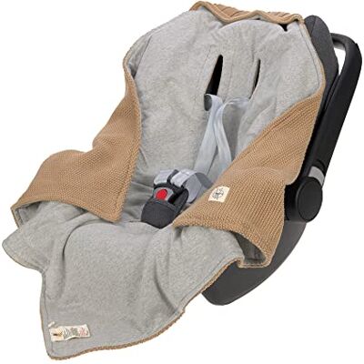 Lässig Baby Couverture tricotée pour siège-auto de voiture Couverture pour siège-auto de bébé 100% coton bio GOTS sand Lässig Baby Couverture tricotée pour siège-auto de voiture Couverture pour siège-auto de bébé 100% coton bio GOTS sand