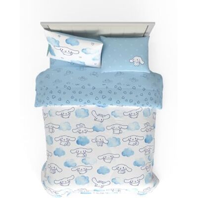 Franco Parure de lit 7 pièces en microfibre pour lit double – Cinnamoroll Franco Parure de lit 7 pièces en microfibre pour lit double – Cinnamoroll