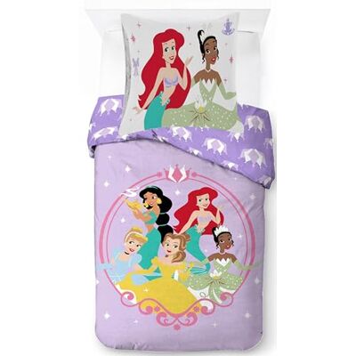 Jay Franco Disney Princess Parure de lit 2 pièces pour enfant avec taie d'oreiller Housse de couette uniquement (garnissage non inclus) Ariel, Belle, Cendrillon, Jasmin, Violet Jay Franco Disney Princess Parure de lit 2 pièces pour enfant avec taie d'oreiller Housse de couette uniquement (garnissage non inclus) Ariel, Belle, Cendrillon, Jasmin, Violet