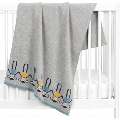 Sevira Kids Couverture bébé en coton bio Plaid enfant Tricot douce label GOTS Cadeau naissance Singe Sevira Kids Couverture bébé en coton bio Plaid enfant Tricot douce label GOTS Cadeau naissance Singe