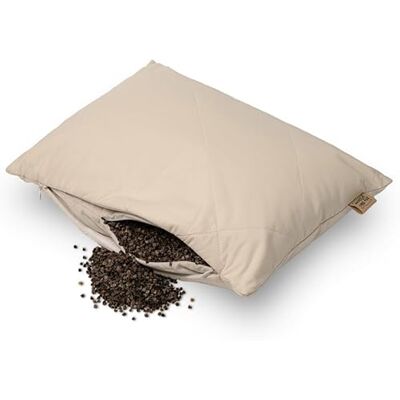 MinkovHOME Oreiller Sarrasin Bio, Confort Cervical, Taie en Coton Doux Respirant, Ergonomique, Orthopédique, Coussin Naturel, 40 x 60 cm MinkovHOME Oreiller Sarrasin Bio, Confort Cervical, Taie en Coton Doux Respirant, Ergonomique, Orthopédique, Coussin Naturel, 40 x 60 cm