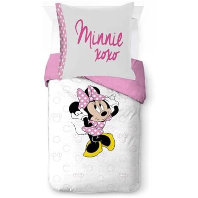 Jay Franco Disney Minnie Mouse Parure de lit simple 100 % coton – Comprend une taie d'oreiller de 80 x 80 cm Jay Franco Disney Minnie Mouse Parure de lit simple 100 % coton – Comprend une taie d'oreiller de 80 x 80 cm