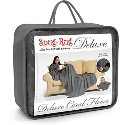 Snug Rug Gris Deluxe Couverture avec Manches Couverture à manches en polaire Plaid à Manche Plaid Polaire avec Manche Femme Homme 260gsm luxueuse pour adulte Couverture Canape TV Hiver avec Poches Snug Rug Gris Deluxe Couverture avec Manches Couverture à manches en polaire Plaid à Manche Plaid Polaire avec Manche Femme Homme 260gsm luxueuse pour adulte Couverture Canape TV Hiver avec Poches
