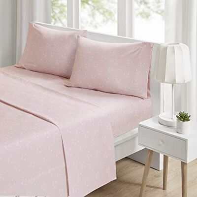 Intelligent Design Microfiber Cozy Bed Sheet Set, Modern All Season Bedding & Pillowcases, Premium 14" Elastic Pocket Fits up to 16" Mattress, Twin Pink Cats 3 Piece Intelligent Design Microfiber Cozy Bed Sheet Set, Modern All Season Bedding & Pillowcases, Premium 14" Elastic Pocket Fits up to 16" Mattress, Twin Pink Cats 3 Piece