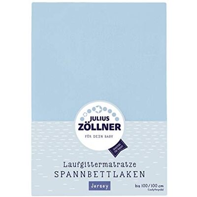 Drap de lit bébé Jersey Bleu Zöllner - Drap de berceau Drap de lit bébé Jersey Bleu Zöllner - Drap de berceau