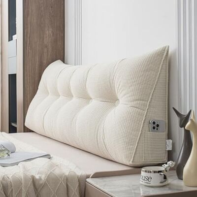 CXLT Oreiller en velours de maïs pour tête de lit King Size, Queen et double, coussin de dossier pour lit simple, coussin de lit, coussin de lit cale lavable, dos triangulaire, soutien lombaire (taille CXLT Oreiller en velours de maïs pour tête de lit King Size, Queen et double, coussin de dossier pour lit simple, coussin de lit, coussin de lit cale lavable, dos triangulaire, soutien lombaire (taille