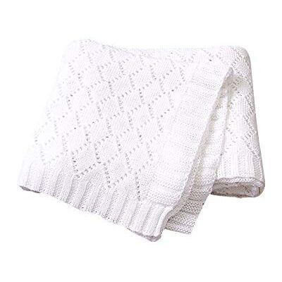 Odot Couverture tricotée pour bébé Couverture douillette Pour poussette de plein air Parfaite pour les filles et les garçons (80 x 100 cm, blanc) Odot Couverture tricotée pour bébé Couverture douillette Pour poussette de plein air Parfaite pour les filles et les garçons (80 x 100 cm, blanc)