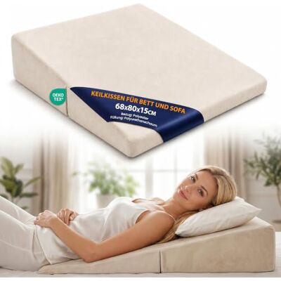 Totsy Baby Coussin de Lecture pour Lit & Triangulaire Tête de Lit 68x80 cm Oreiller Anti Reflux Rehausseur Matelas Adulte – Housse Lavable Öko-Tex Totsy Baby Coussin de Lecture pour Lit & Triangulaire Tête de Lit 68x80 cm Oreiller Anti Reflux Rehausseur Matelas Adulte – Housse Lavable Öko-Tex
