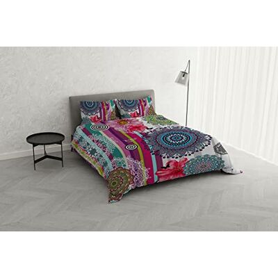Italian Bed Linen KI-OSA Parure de lit avec impression numérique, 100% coton doux, fabriquée en Italie, pour lit double, KIO-LM04 Italian Bed Linen KI-OSA Parure de lit avec impression numérique, 100% coton doux, fabriquée en Italie, pour lit double, KIO-LM04