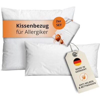 sleepling Lot de 2 housses de coussin anti-acariens 40 x 60 cm Pour Lot de 2 protège-oreillers contre les acariens et la poussière domestique, 40 x 60 cm, Evolon Encasing, résistant à 95 °C sleepling Lot de 2 housses de coussin anti-acariens 40 x 60 cm Pour Lot de 2 protège-oreillers contre les acariens et la poussière domestique, 40 x 60 cm, Evolon Encasing, résistant à 95 °C