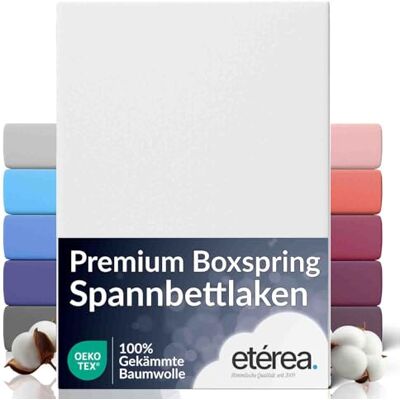 etérea Himmlische Qualität etérea extra Jersey drap housse 240x220 cm Blanc Epaisseur 20-35 cm 100% coton Oekotex matelas draps-de-lit 240x220cm Blanc etérea Himmlische Qualität etérea extra Jersey drap housse 240x220 cm Blanc Epaisseur 20-35 cm 100% coton Oekotex matelas draps-de-lit 240x220cm Blanc