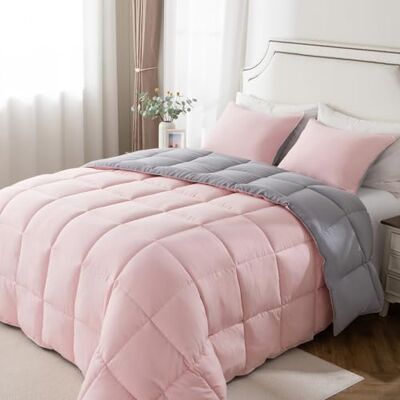 KASENTEX Parure de lit matelassée alternative en duvet avec couvre-oreiller(s) pour toutes les saisons – Insert de couette réversible ultra doux, hypoallergénique, lavable en machine, grand lit, KASENTEX Parure de lit matelassée alternative en duvet avec couvre-oreiller(s) pour toutes les saisons – Insert de couette réversible ultra doux, hypoallergénique, lavable en machine, grand lit,