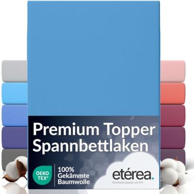etérea Himmlische Qualität etérea Drap-Housse Jersey Surmatelas 140x200-160x220 cm Bleu Clair etérea Himmlische Qualität etérea Drap-Housse Jersey Surmatelas 140x200-160x220 cm Bleu Clair